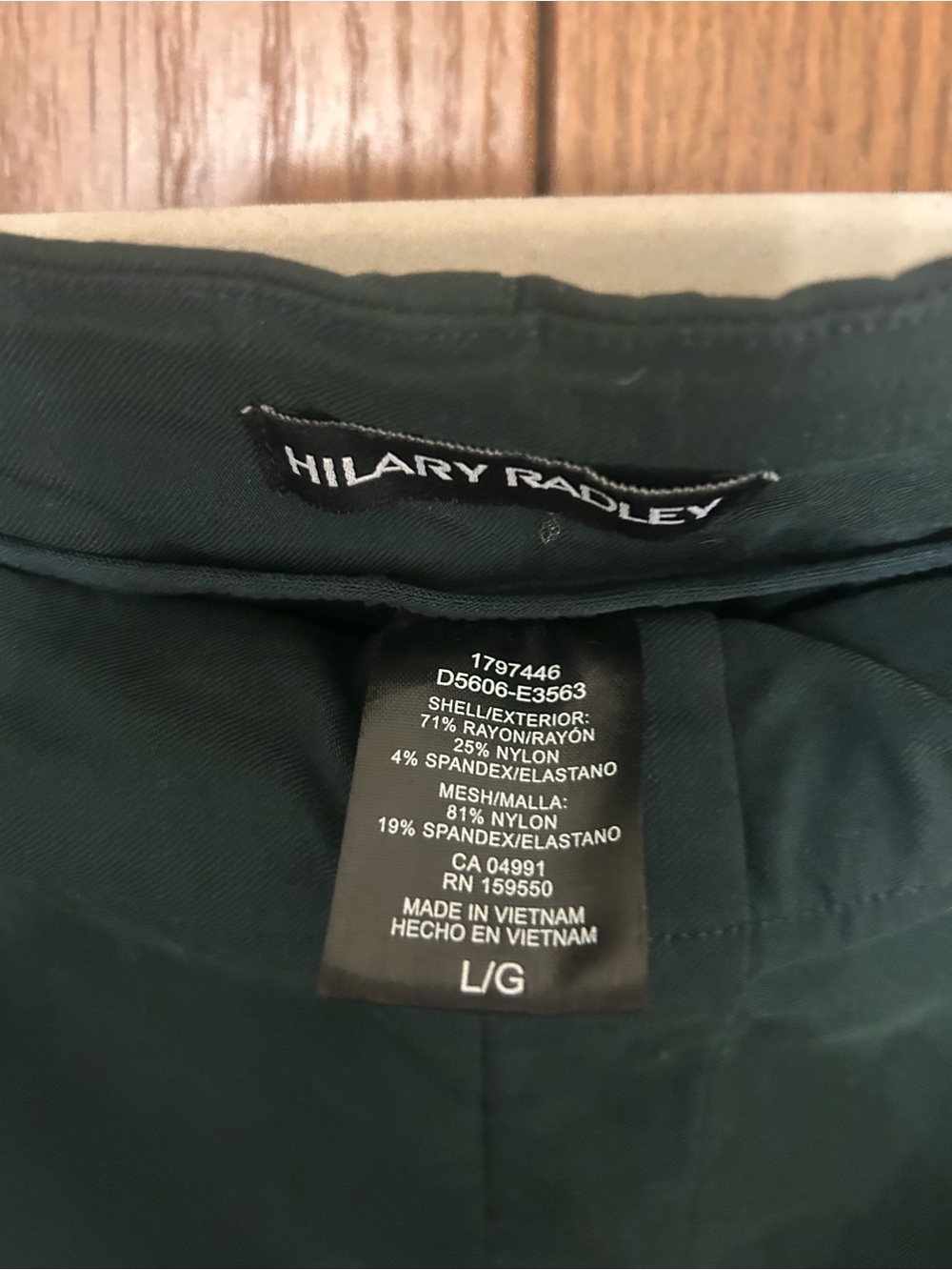 Hilary Radley Dark Green Straight-Leg Trousers - Picture 3 of 7